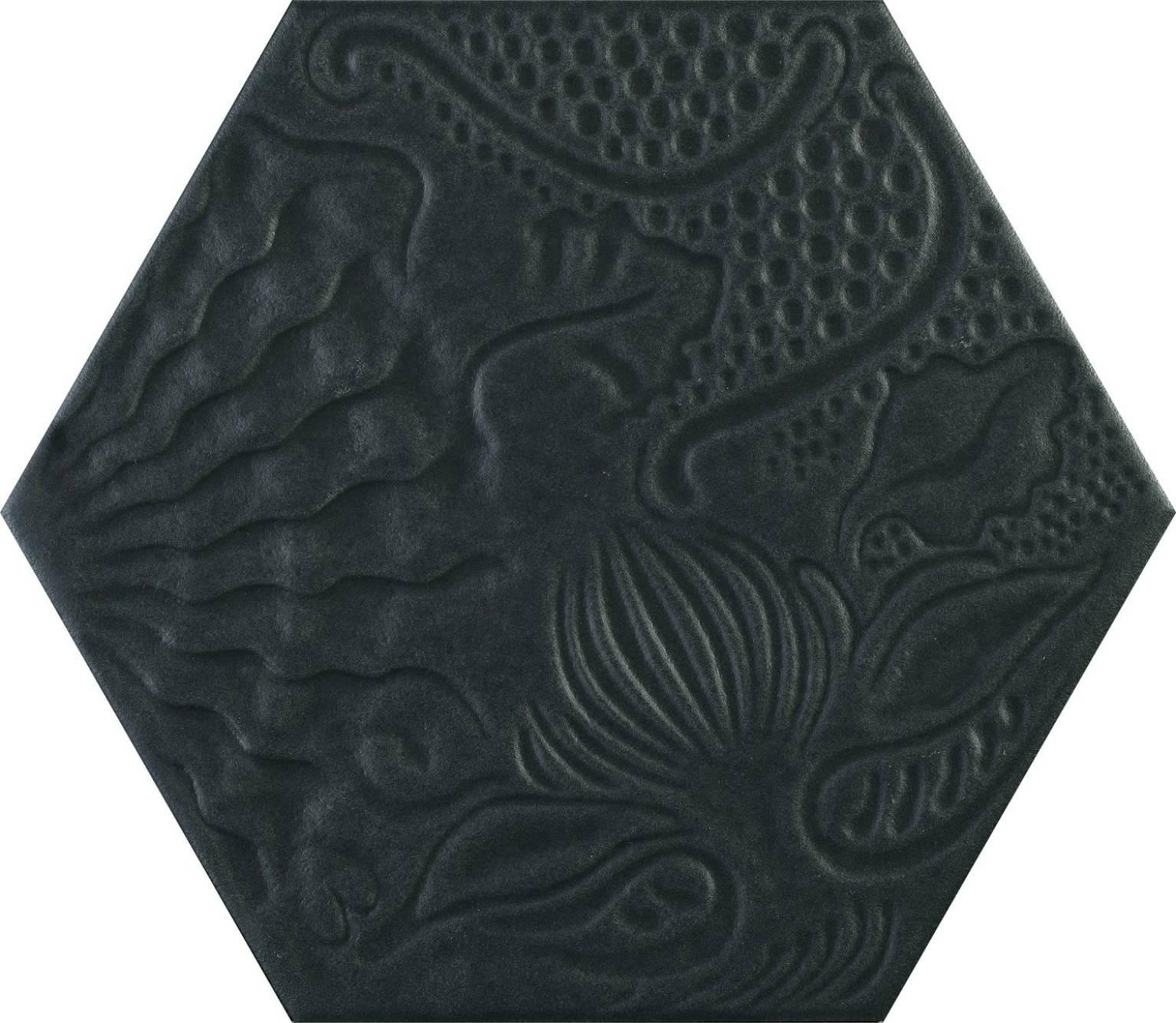 Gauli Black Hexagon Matte 8X10