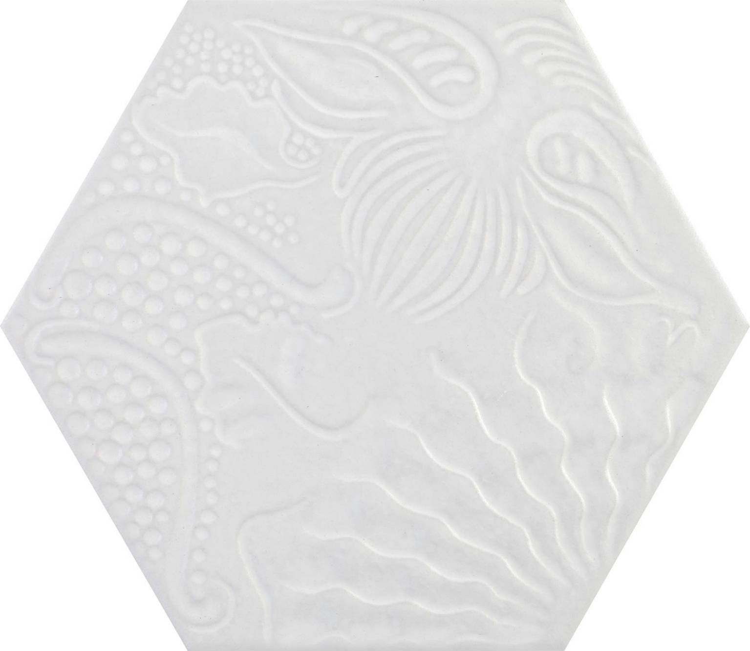 Gauli White Hexagon Matte 8X10