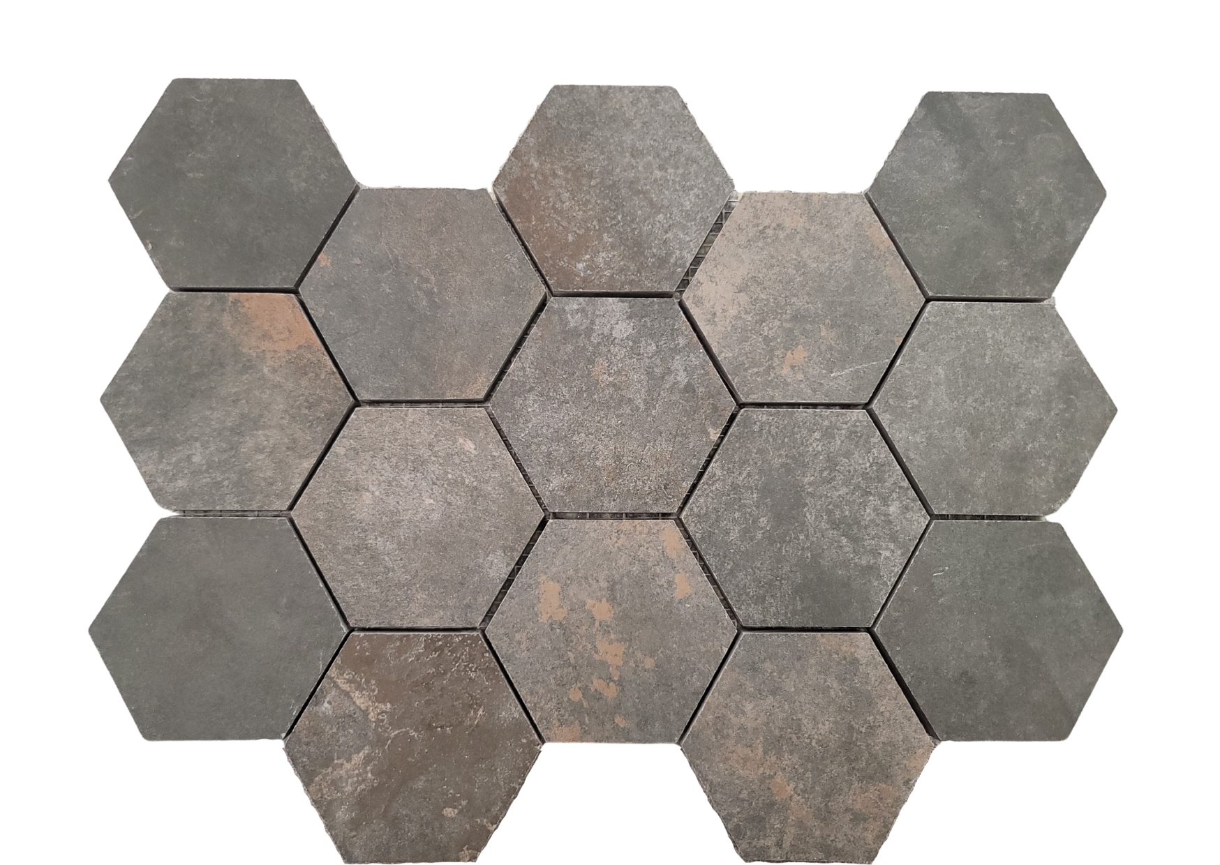 Allo Coal Hexagon Mosaic Matte 13X9