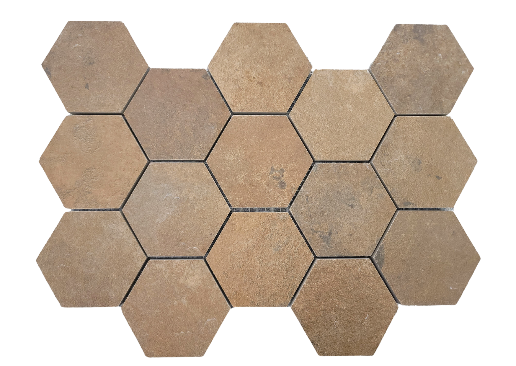 Allo Copper Hexagon Mosaic Matte 13X9