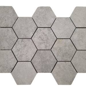 Allo Grey Hexagon Mosaic Matte 13X9