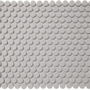 GREY 12X12 MOS PENNY ROUND