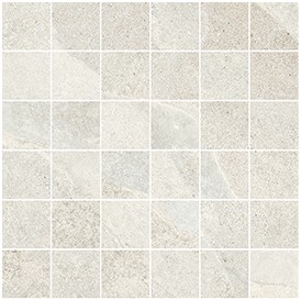 Carve Ivory Square Mosaic Matte 12X12