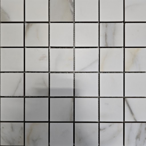 Gold Square Mosaic Matte 12X12