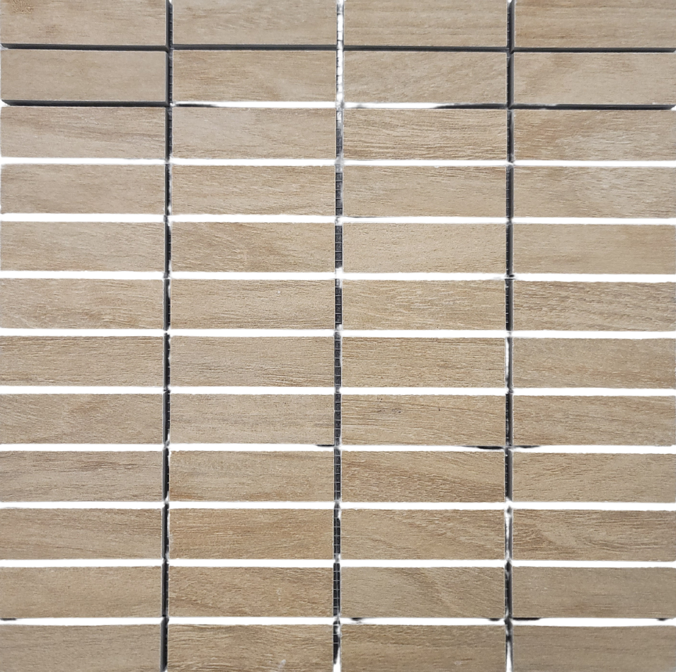 Farwood Honey Stacked Brick Mosaic Matte 12X12